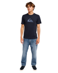 The Quiksilver Mens EV Comp Logo T-Shirt in Dark Navy