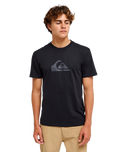 The Quiksilver Mens EV Comp Logo T-Shirt in Black