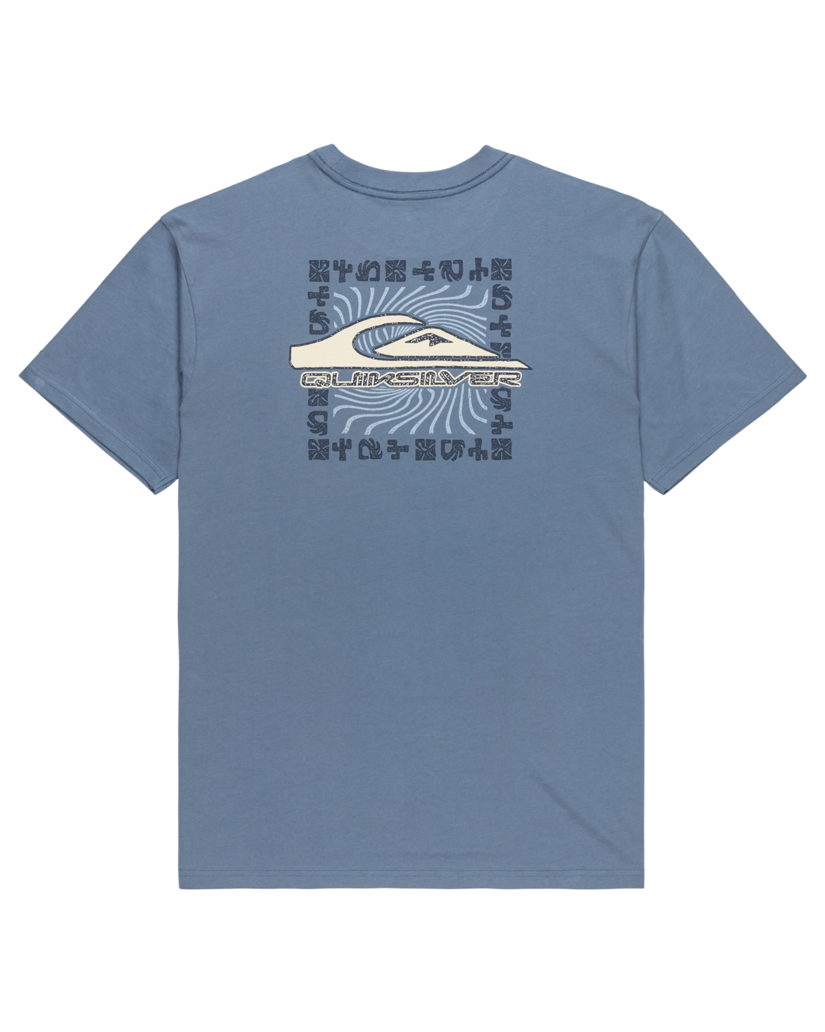 The Quiksilver Mens EVO Border Lines T-Shirt in China Blue