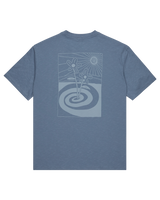 The Quiksilver Mens CL Skipping Stones T-Shirt in China Blue