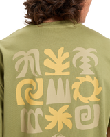 The Quiksilver Mens PTO Sun Flow T-Shirt in Loden Green