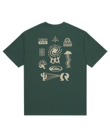 The Quiksilver Mens PTO Welcome All T-Shirt in Trekking Green