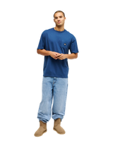 The Quiksilver Mens Salt Water Pocket T-Shirt in Dark Denim