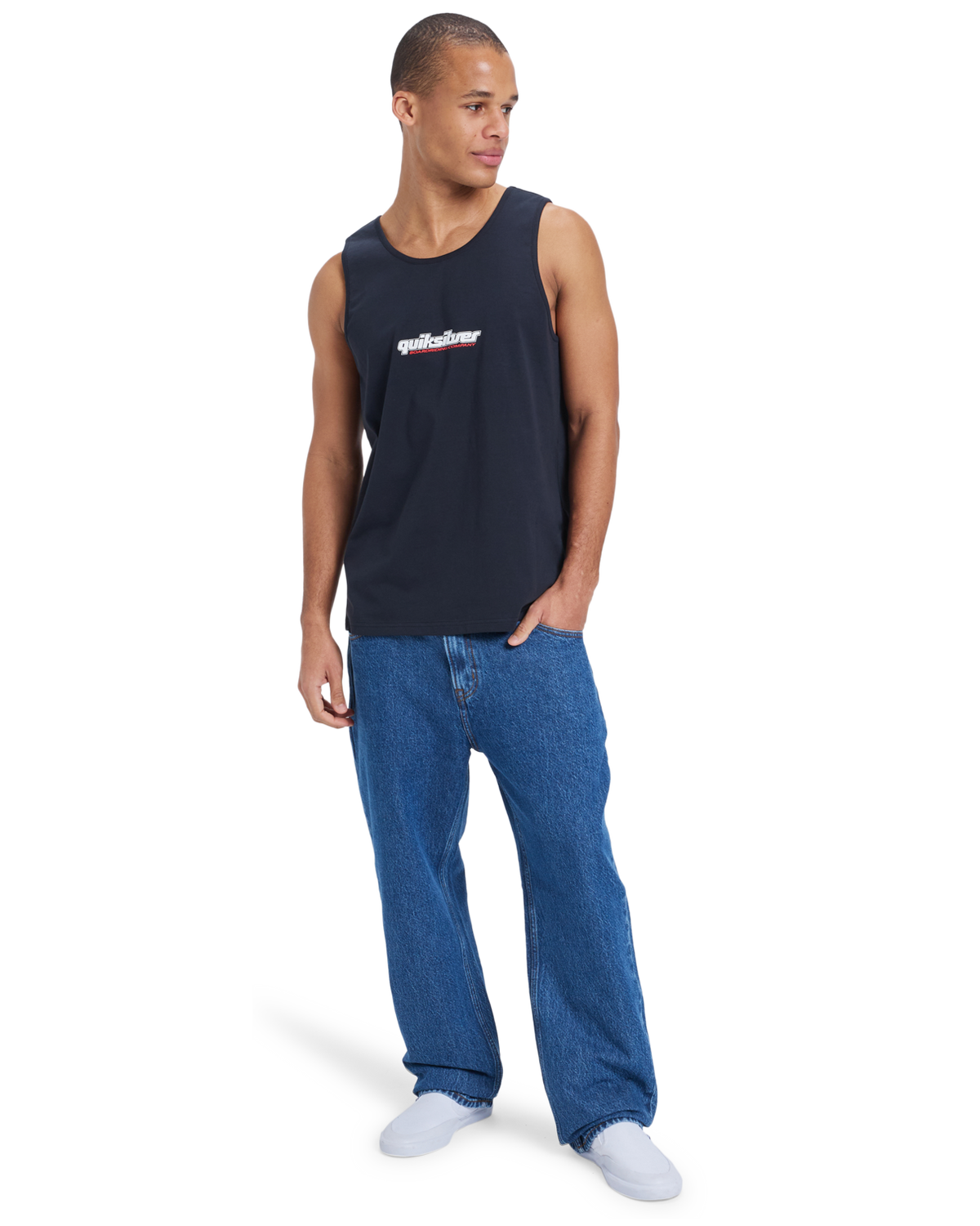 The Quiksilver Mens Archive Mix Vest in Black