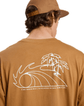 The Quiksilver Mens Bliss Point T-Shirt in Tobacco Brown