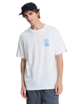The Quiksilver Mens EVO Blossom Of Peace T-Shirt in Snow White