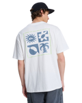 The Quiksilver Mens EVO Blossom Of Peace T-Shirt in Snow White