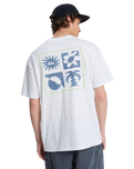 The Quiksilver Mens EVO Blossom Of Peace T-Shirt in Snow White