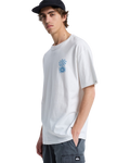 The Quiksilver Mens EVO Blossom Of Peace T-Shirt in Snow White