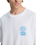 The Quiksilver Mens EVO Blossom Of Peace T-Shirt in Snow White