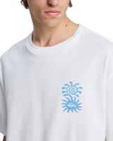 The Quiksilver Mens EVO Blossom Of Peace T-Shirt in Snow White