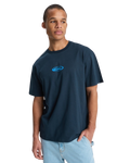 The Quiksilver Mens Flowers Surfing T-Shirt in Dark Navy