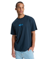The Quiksilver Mens Flowers Surfing T-Shirt in Dark Navy