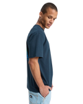 The Quiksilver Mens Flowers Surfing T-Shirt in Dark Navy
