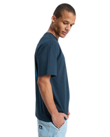The Quiksilver Mens Flowers Surfing T-Shirt in Dark Navy