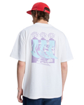 The Quiksilver Mens Flowers Surfing T-Shirt in Snow White