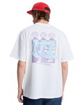 The Quiksilver Mens Flowers Surfing T-Shirt in Snow White