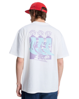 The Quiksilver Mens Flowers Surfing T-Shirt in Snow White