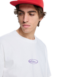 The Quiksilver Mens Flowers Surfing T-Shirt in Snow White