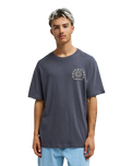 Curve Palm T-Shirt in Iron Gate