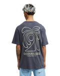 Curve Palm T-Shirt in Iron Gate