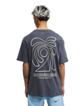 Curve Palm T-Shirt in Iron Gate