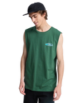 The Quiksilver Mens EV Quikglobe Muscle Vest in Forest