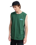 The Quiksilver Mens EV Quikglobe Muscle Vest in Forest