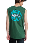 The Quiksilver Mens EV Quikglobe Muscle Vest in Forest