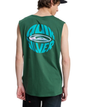 The Quiksilver Mens EV Quikglobe Muscle Vest in Forest