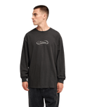 The Quiksilver Mens Crystal Long Sleeve T-Shirt in Tarmac