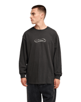 The Quiksilver Mens Crystal Long Sleeve T-Shirt in Tarmac