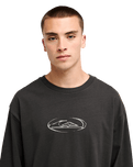 The Quiksilver Mens Crystal Long Sleeve T-Shirt in Tarmac