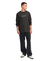 The Quiksilver Mens Crystal Long Sleeve T-Shirt in Tarmac