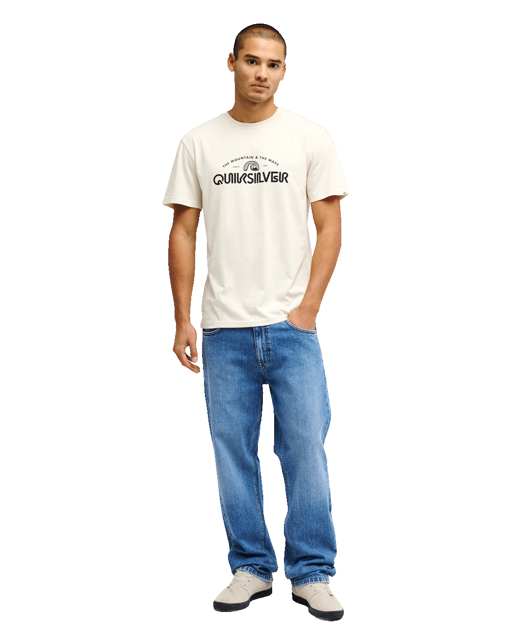 The Quiksilver Mens Vista T-Shirt in Bone White