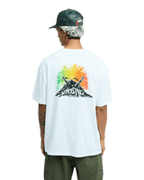The Quiksilver Mens Bob Marley Uprising T-Shirt in Snow White