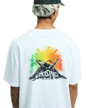 The Quiksilver Mens Bob Marley Uprising T-Shirt in Snow White