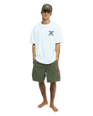 The Quiksilver Mens Bob Marley Uprising T-Shirt in Snow White