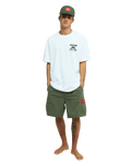 The Quiksilver Mens Bob Marley Uprising T-Shirt in Snow White
