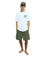 The Quiksilver Mens Bob Marley Uprising T-Shirt in Snow White