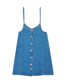 The Roxy Girls Girls Radiant Skies Dress in Surf Wash