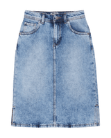 The Roxy Girls Girls Glossy Candy Mid Skirt in Beau Blue