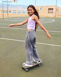 The Roxy Girls Girls Dawn Patrol Mid Lava Jeans in Lava