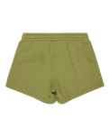 Girls Surf Feeling Terry Jogger Shorts in Oil Green