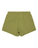 Girls Surf Feeling Terry Jogger Shorts in Oil Green