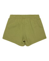 Girls Surf Feeling Terry Jogger Shorts in Oil Green