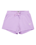 Girls Surf Feeling Terry Jogger Shorts in Crocus Petal