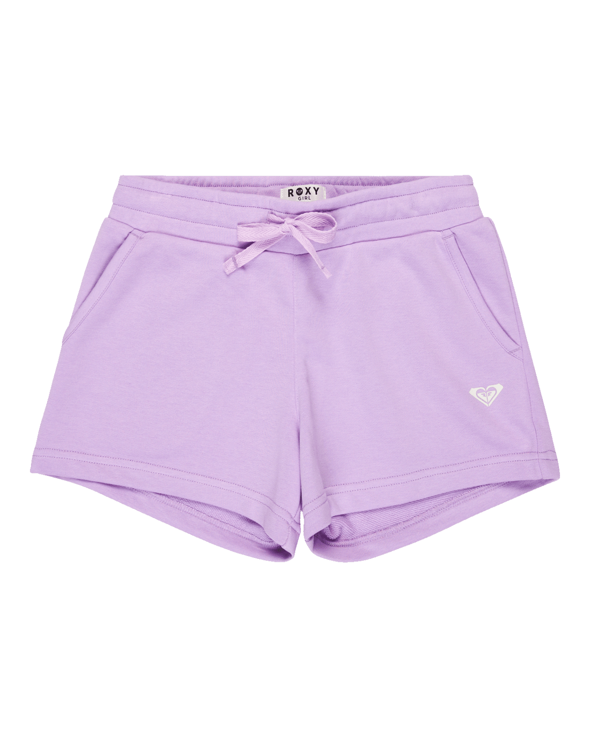 Girls Surf Feeling Terry Jogger Shorts in Crocus Petal