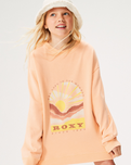 The Roxy Girls Girls Lineup Hoodie in Peach Parfait