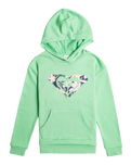 The Roxy Girls Girls Surf Feeling Hoodie in Zephyr Green